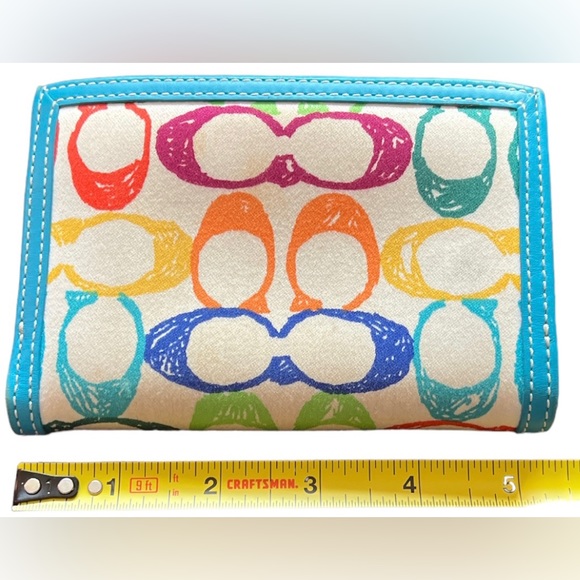 Coach Multi Color Monogram Wallet - Picture 3 of 5